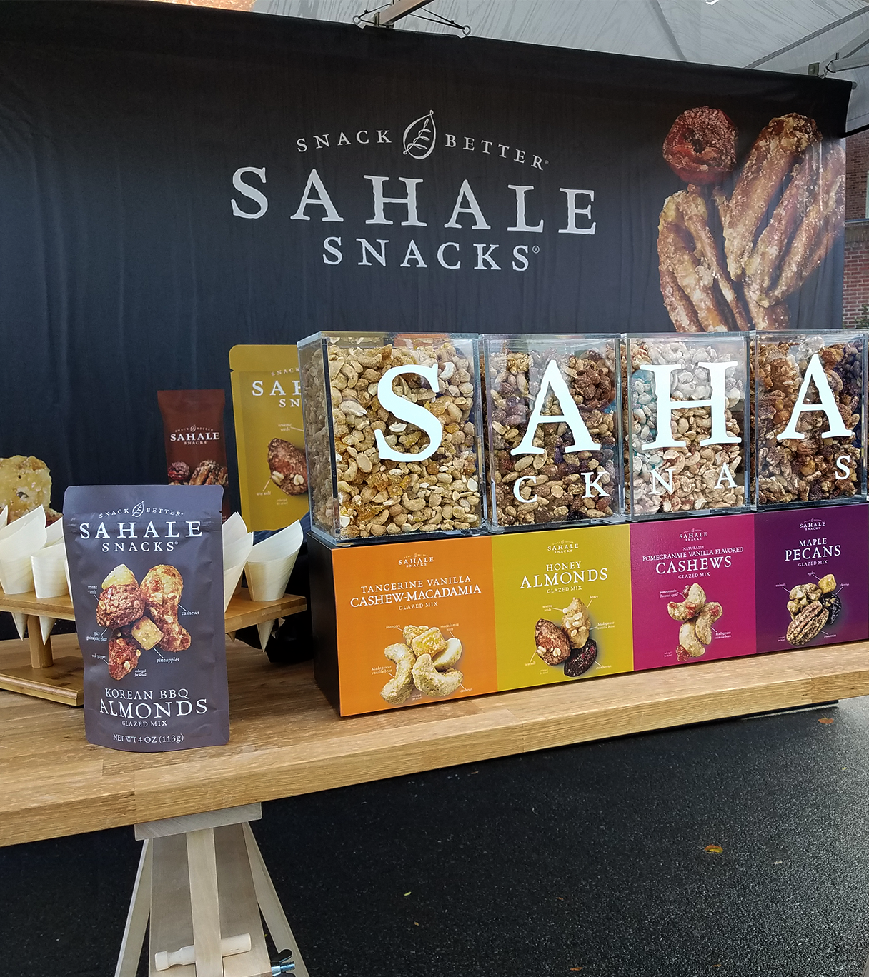 Sahale Snacks Booth Display