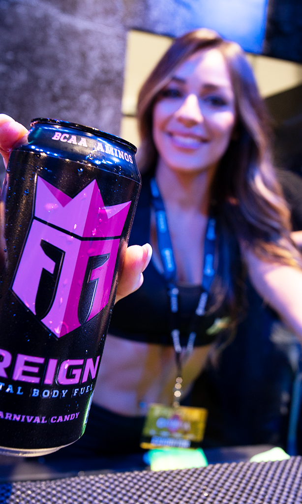 Reign Brand Ambassador with Can