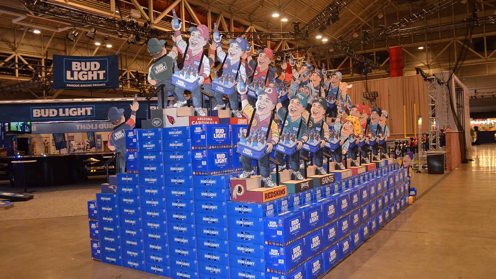 Bud Light Cases on Display at Trade Show